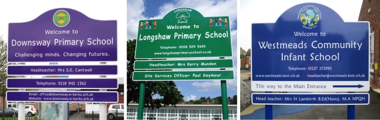 school welcome signs Infant and Primary Schools